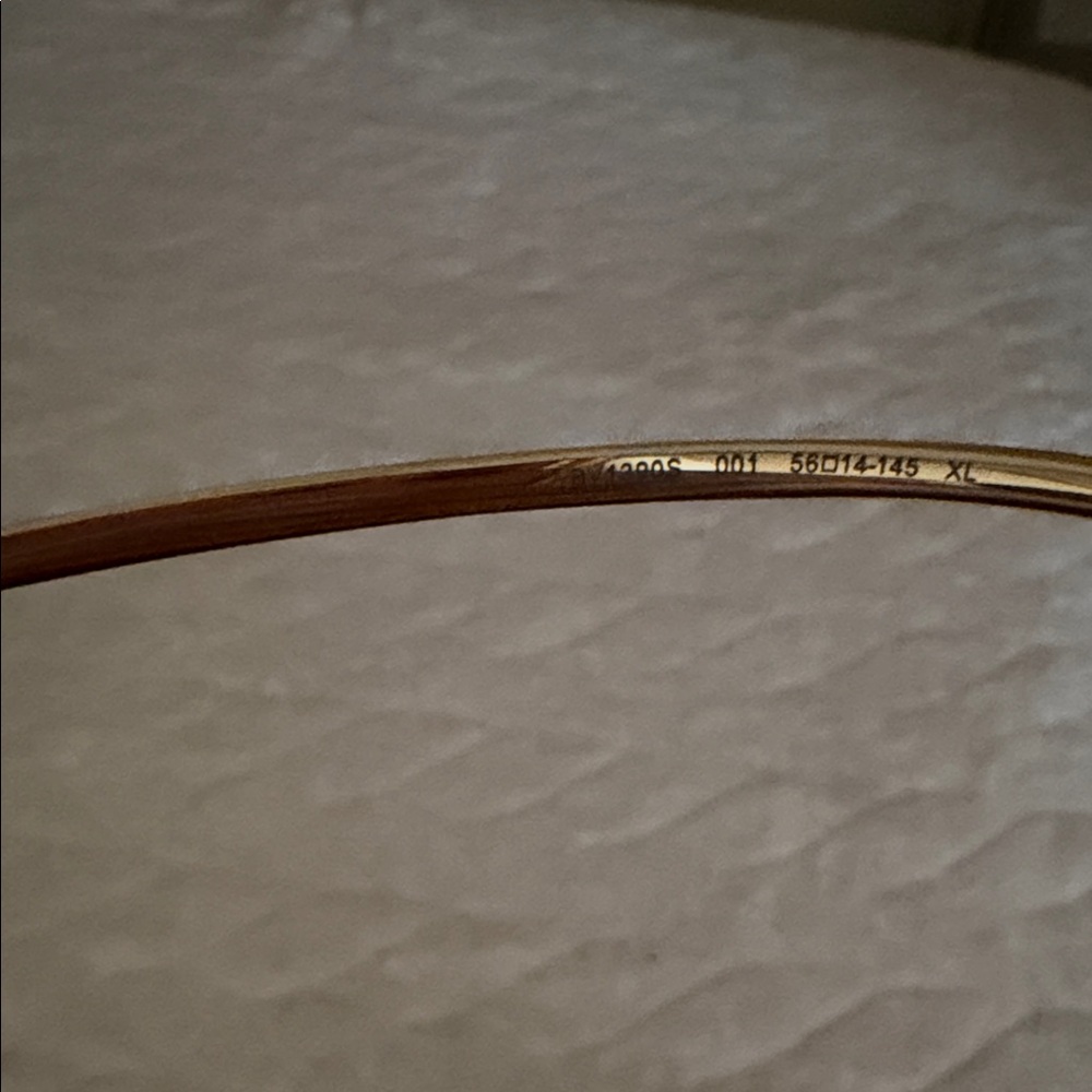 Black Frame Sunglasses with Gold Temples - Picture 4 of 4